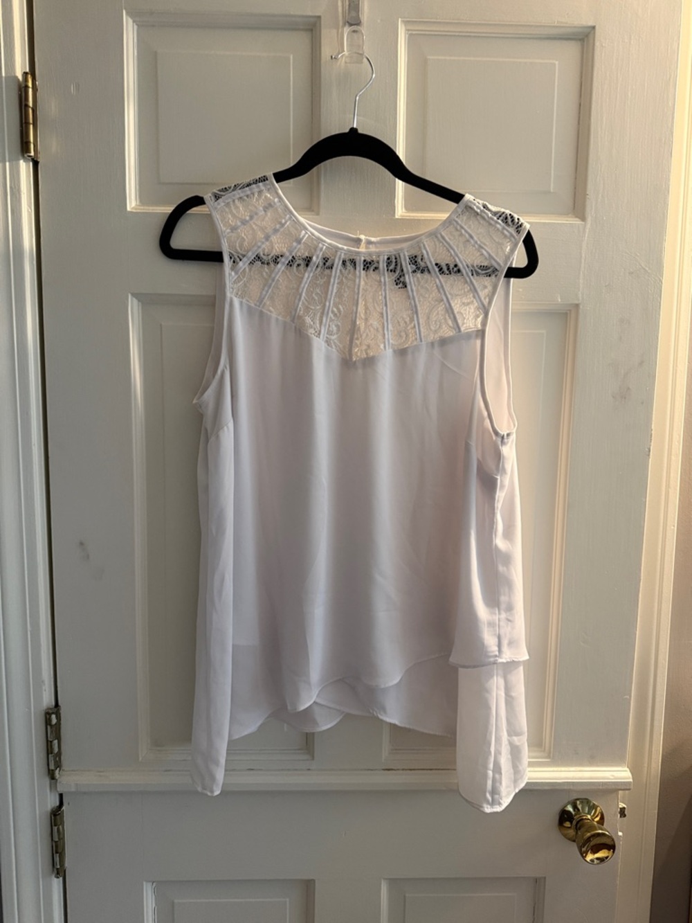 Thalia Sodi White Lace Yoke Camisole